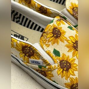 Sunflower print vans. Size 8.5.